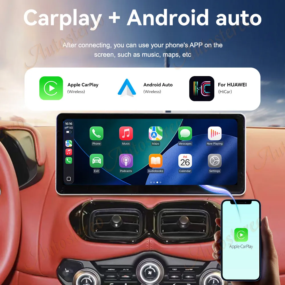

12.3 Inch Car Radio For Aston Martin V8 2018-2022 Android14 Car multimedia player GPS Navigation CarPlay Head Unit Stereo Auto-