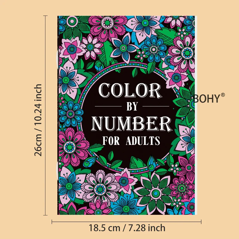 A Drawing Coloring Book for Adults To Relieve Anxiety, Themes Such As Rose Flowers, Tropical Birds, Raccoons, Cats, 32 Patterns