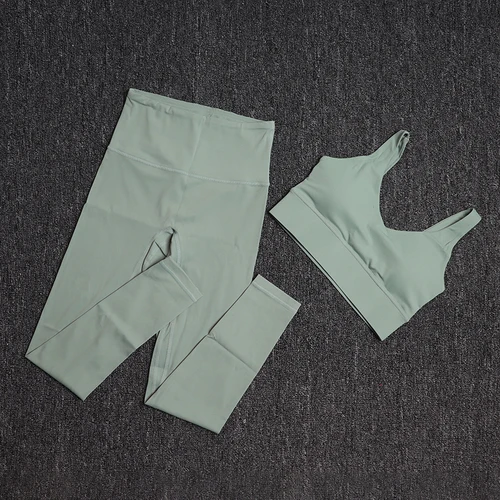 Imagen 2 del producto TRY TO BN Ropa de gimnasio para mujer, conjunto deportivo de Yoga, sujetadores, mallas de cintura alta, ropa deportiva para Fitness, trajes de entrenamiento, chándal de entrenamiento para mujer