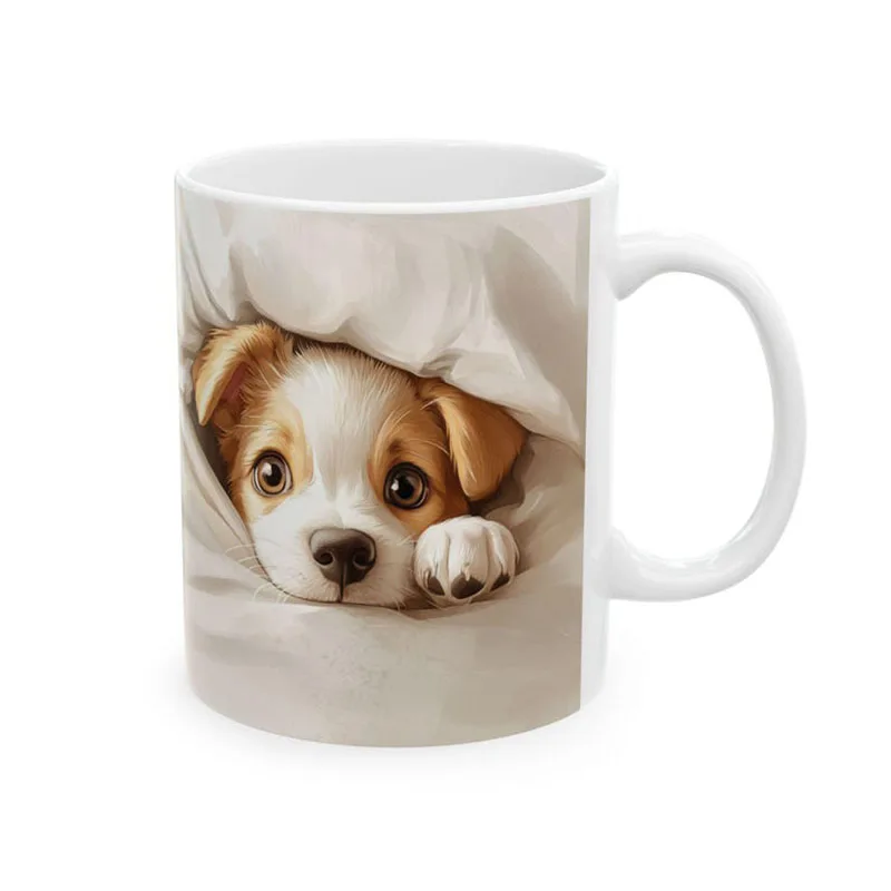 

Custom Pet Photo Mug Personalized Coffee Mug With Dog Cat Portraits Name and Text Memorial Cup Gift for Pet Lovers