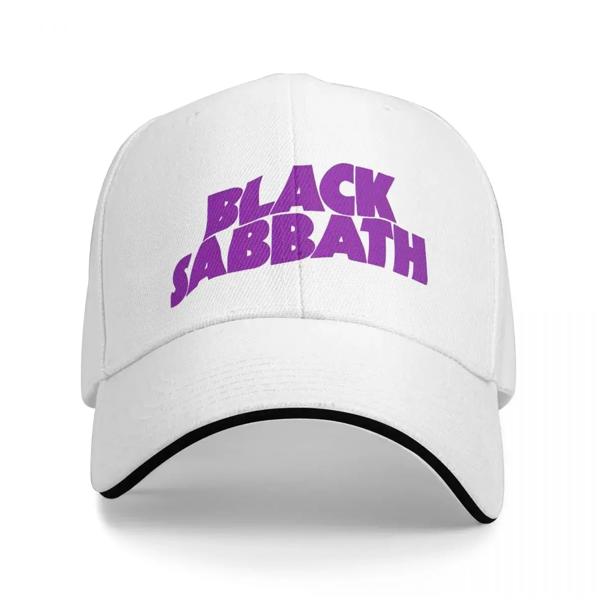 Black Logo Sabbaths Baseball Caps Casual Metal Rock Sandwich Cap for Men Women Adjustable Headwear Running Golf