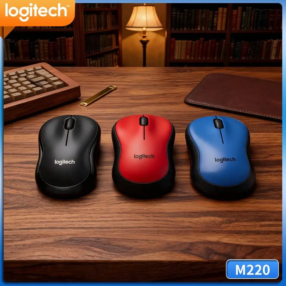 Logitech M220 Noiseless Wireless Mouse Ambidextrous Grip Nano USB Receiver For Office Windows Macos Notebook Desktop PC