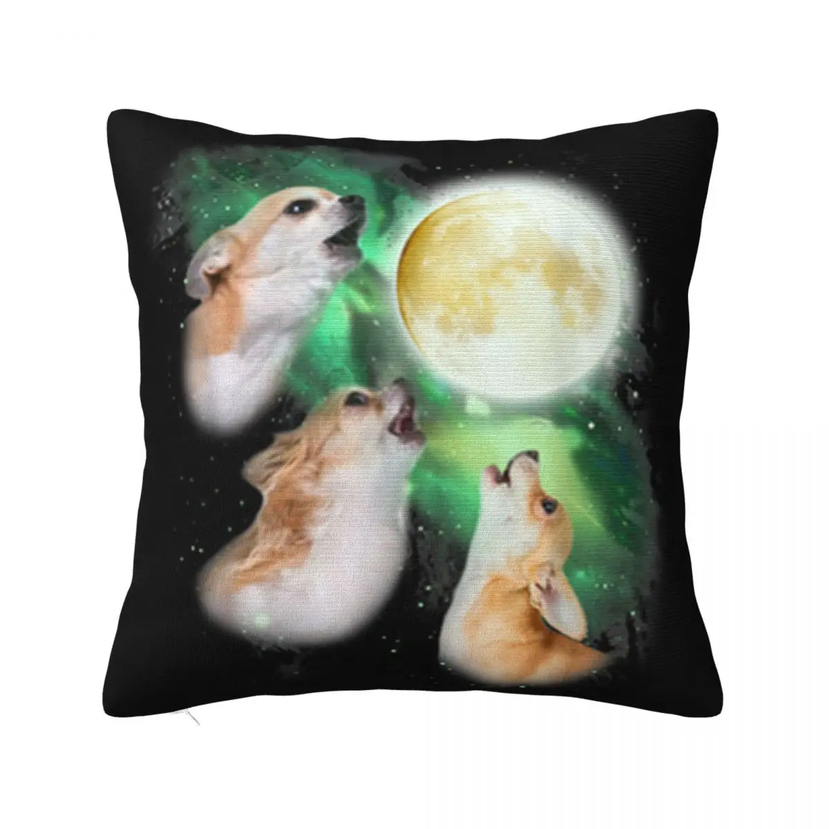 Chihuahua Moon Parody Howl'Ing Wolve Halloween Boy Simple New Design On Sale Casual Steampunk Pillow Case