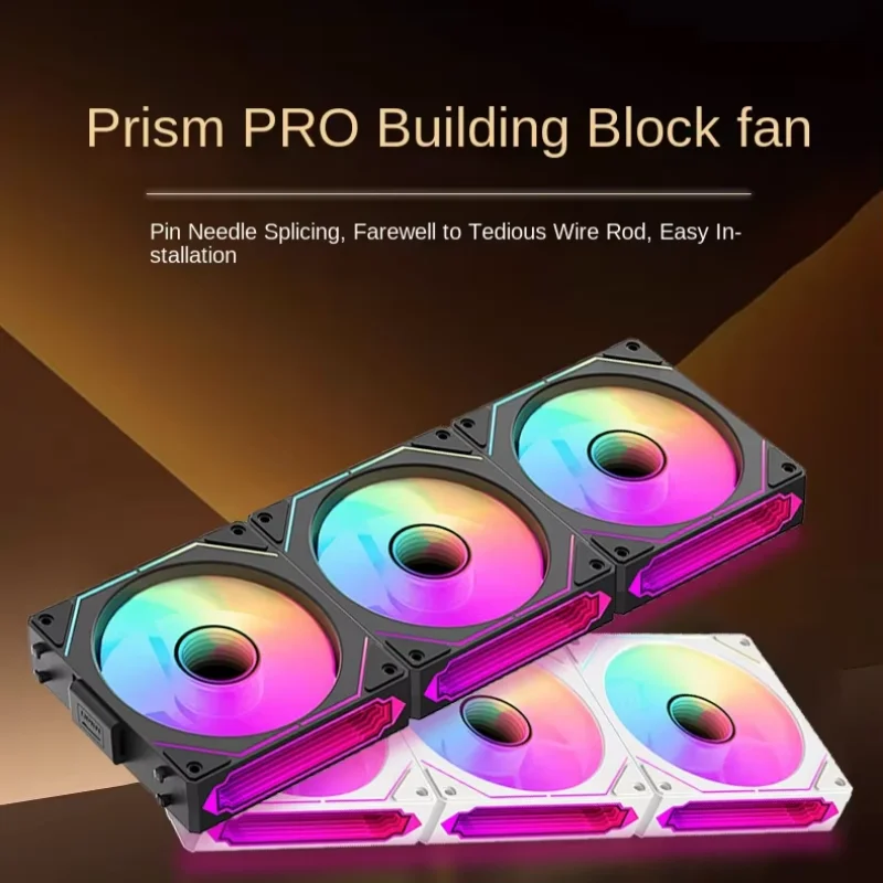 

PC Case Fan 120mm ARGB Mirror Cycle Light Effect CPU Cooler Fan 4PIN PWM 58.36CFM Fan for Computer Water Cooler