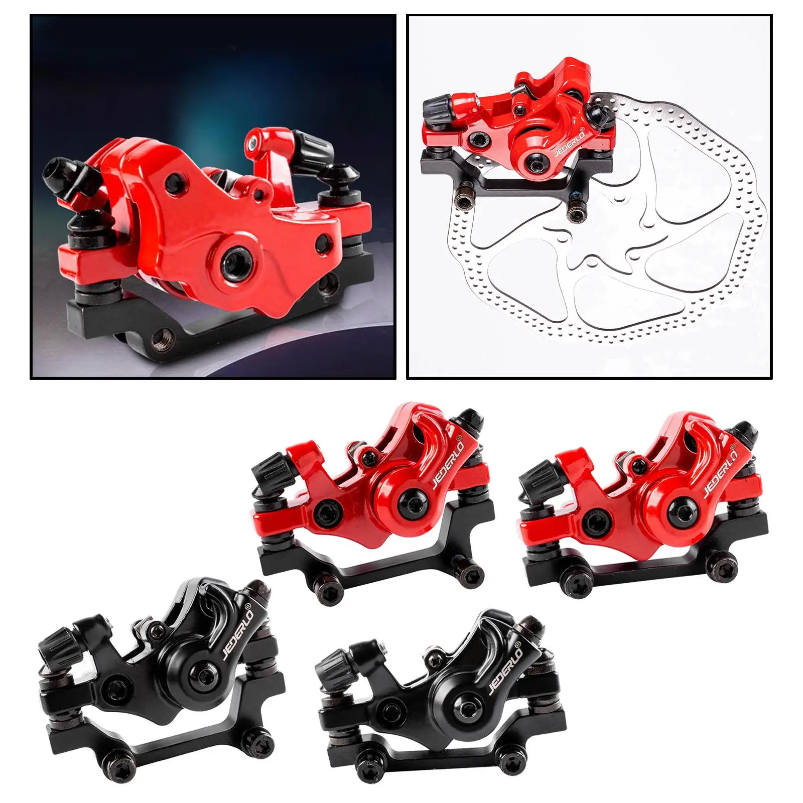 Bike Mechanical Disc Brake Calipers Aluminum Line Pulling Front Rear Brake Caliper R160/F 180 for Mountain Road Bike