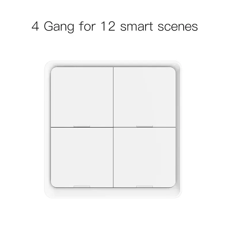 MOES 4 Gang Tuya ZigBee Wireless 12 Scene Switch Push Button Controller By battery Setup Automation Scenario for Tuya Devices - Image 7