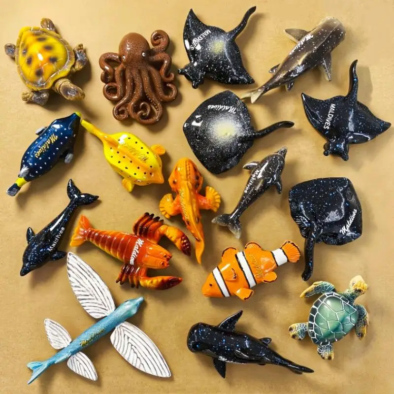 New Maldives Tropical Sea Fish 3D Resin Fridge Magnets Travel Souvenir Gift
