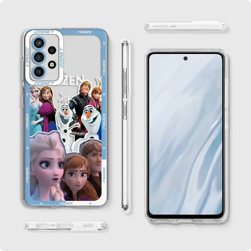 Disney Beautiful Princess Case for Samsung Galaxy A13 A25 A73 5G A24 A15 A33 A23 A34 A14 4G A54 Clear Silicone Cover