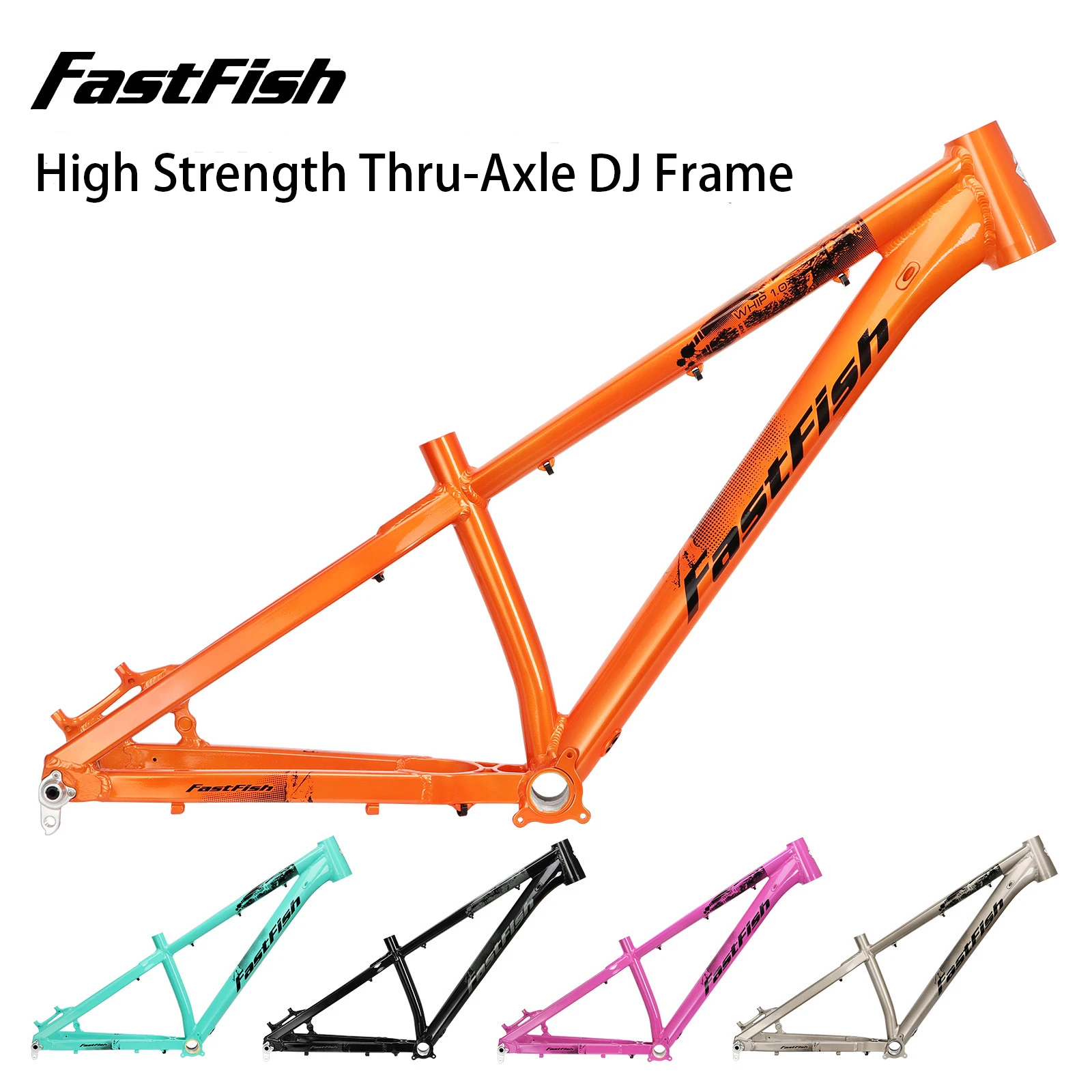 FASTFISH-Cuadro de salto de suciedad para bicicleta de calle, marco de pruebas de 26 ", 27,5", XC, todoterreno, cola dura, aleación de aluminio, DJ