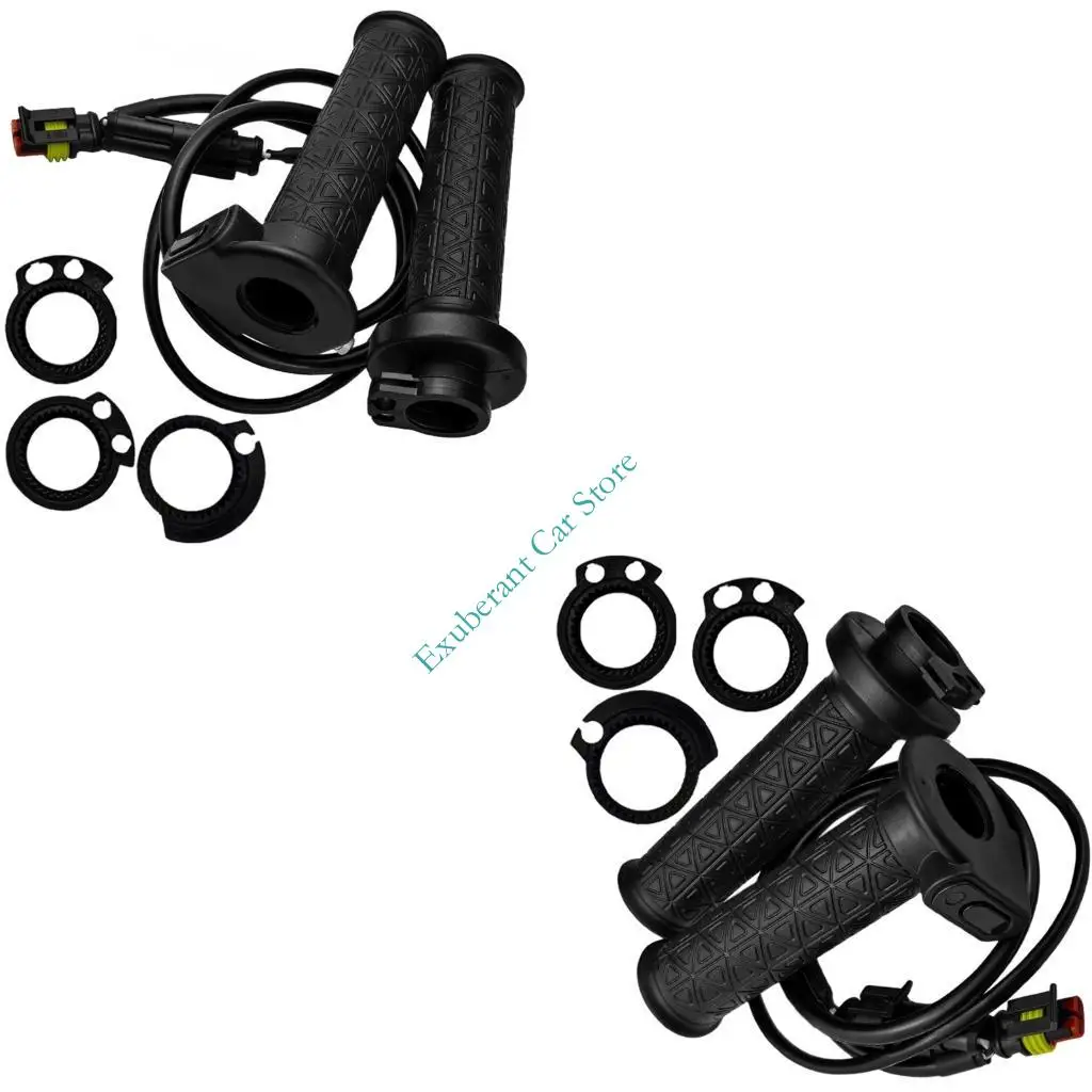5 Level Adjustable Heated Motorcycle Hand Grips Providing Warmth for Cold Weather Riding Universal Fit Ergonomic Design