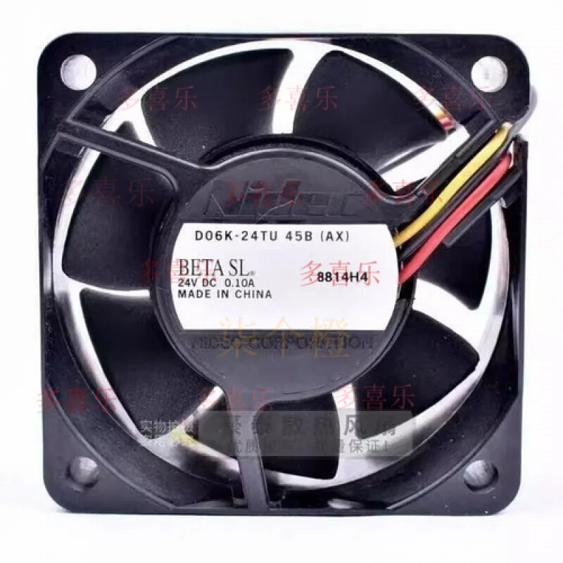 

ZMZM for D06K-24TU 6025 DC24V 0.10A 3-Pin Silent Inverter Cooling Fan #F18