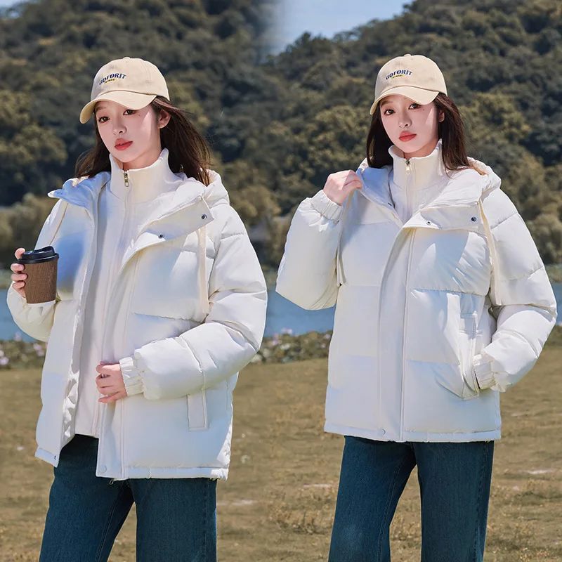 パーカー レディース ショートコート フード付き ジップアップ ジャケット 長袖 厚手 暖かい Y2K ストリートウェア エレガント ジャケット ワークコート 秋冬 2025