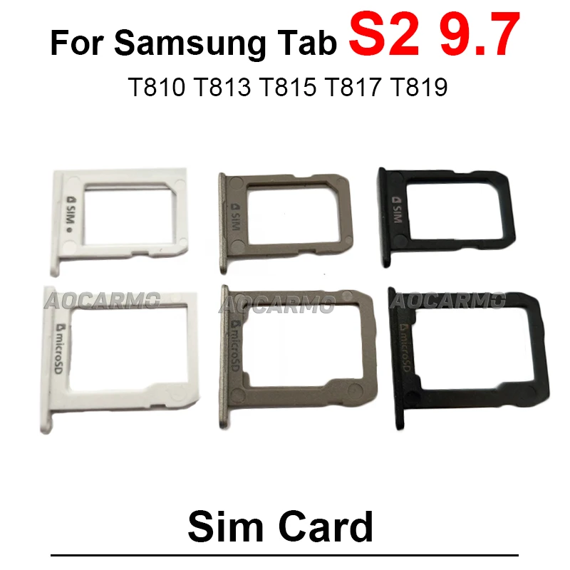 For Samsung Galaxy Tab S2 9.7 T815 T810 T813 T817 T819 SIM Card Tray MicroSD Slot Replacement Parts