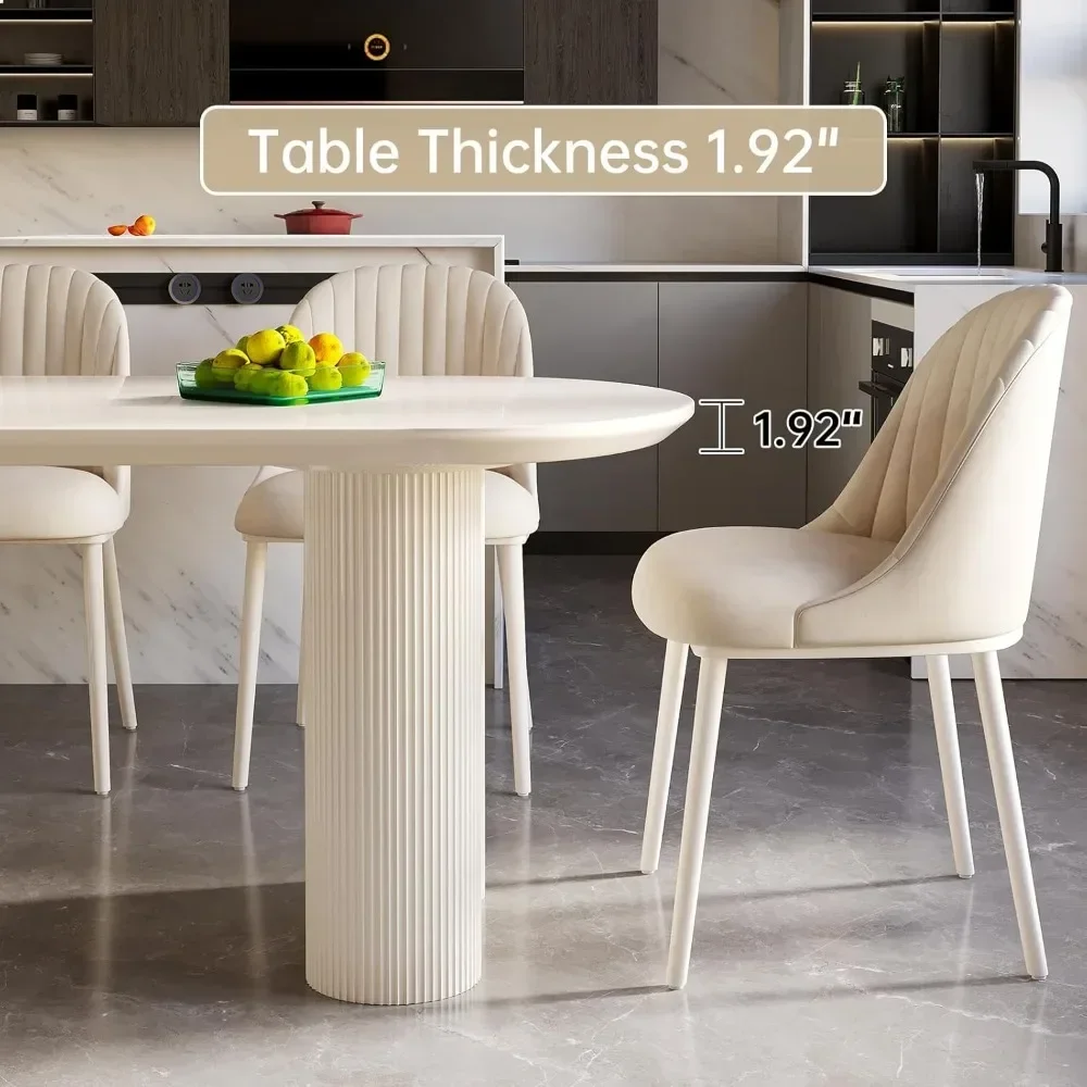 Dining Table Set with 4 Chairs, Modern Kitchen Table Set, Indoor Dining Table for Kitchen, Bar, Living Room, Breakfast Nook image 3