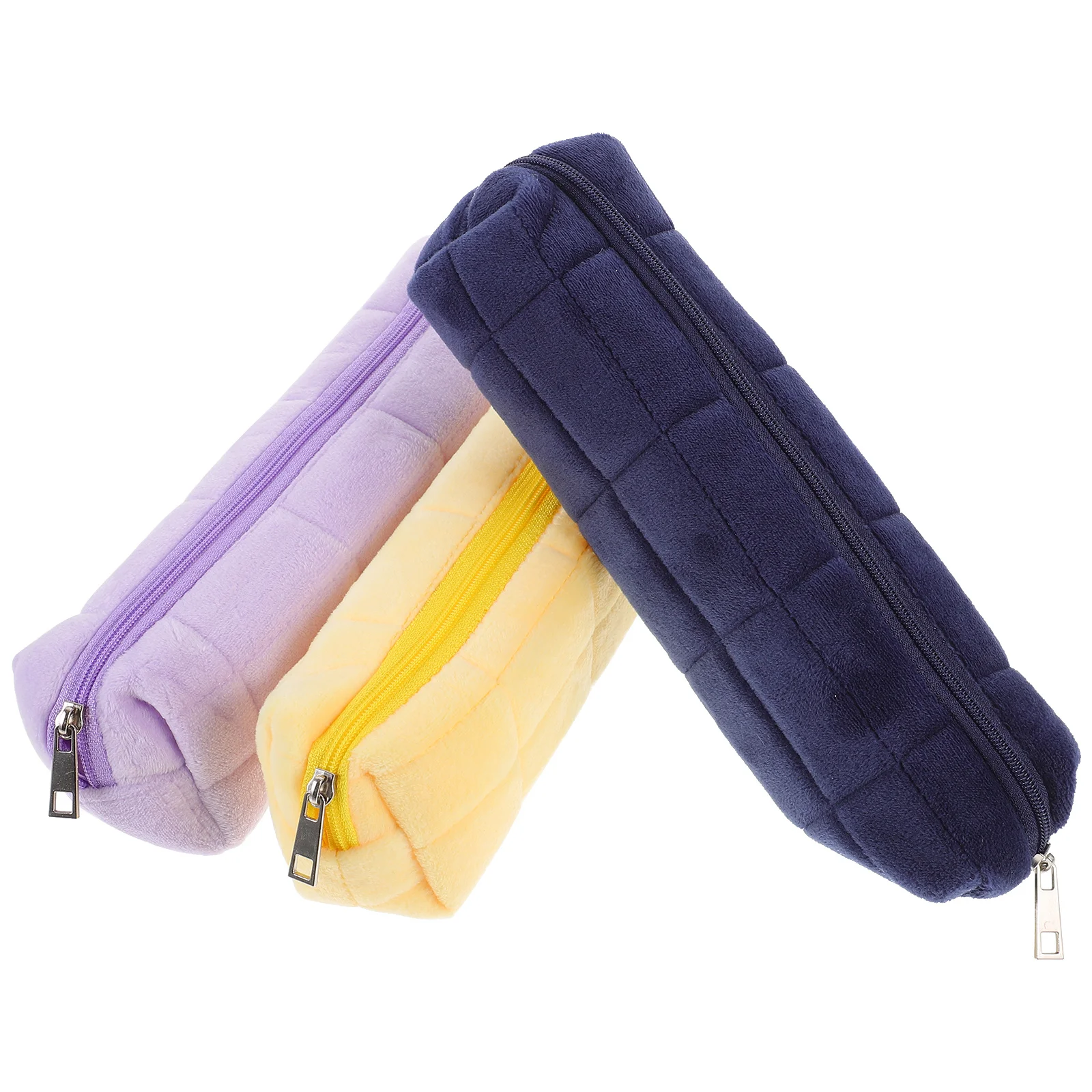 

3Pcs Pencil Case Large Capacity Portable Pen Pouch Multifunctional Zipper Pencil Storage Bag for School Office Stationery