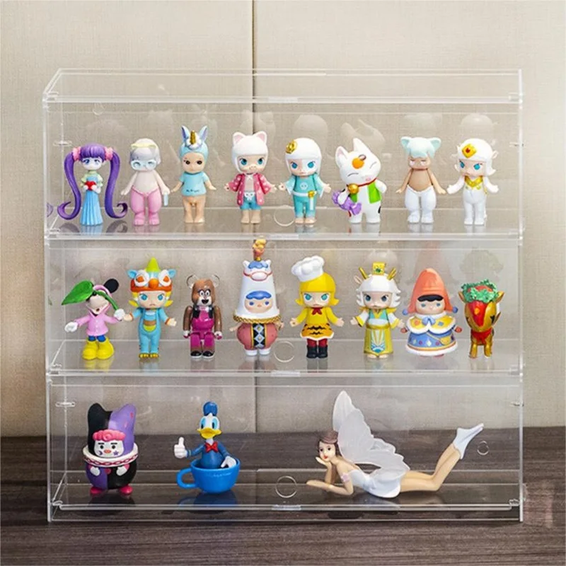 Transparent Acrylic Display Shelf, Multilayer Toys, Car Model Dust Storage Box, Desktop Vertical Display Cabinet