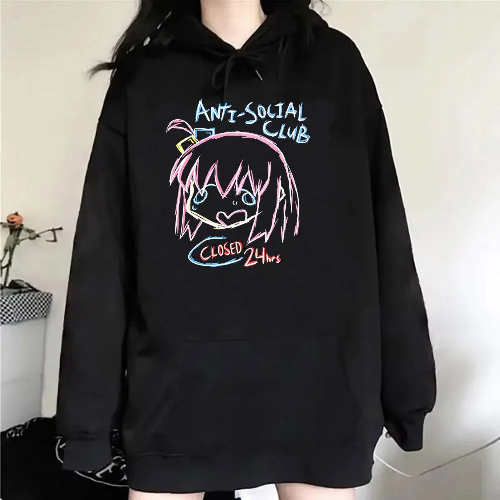 Bocchi the Rock hoodie manga comfortable Y2K athleisure female tracksuits sweatshirts casual wear pattern printed design