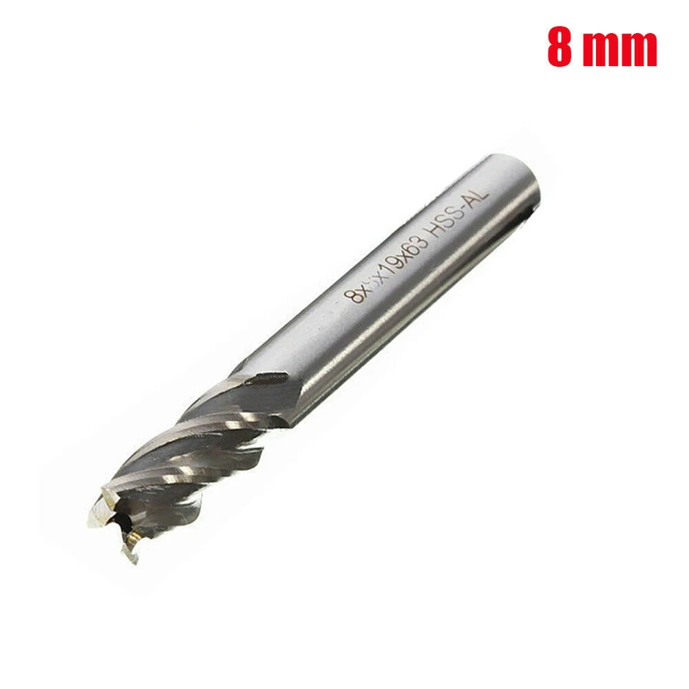 

ABAH-10Pcs Straight Shank End Mill Cutter 4 Flute Hss Drill Bit 4/6/8/10/12Mm For Cnc Milling Tool