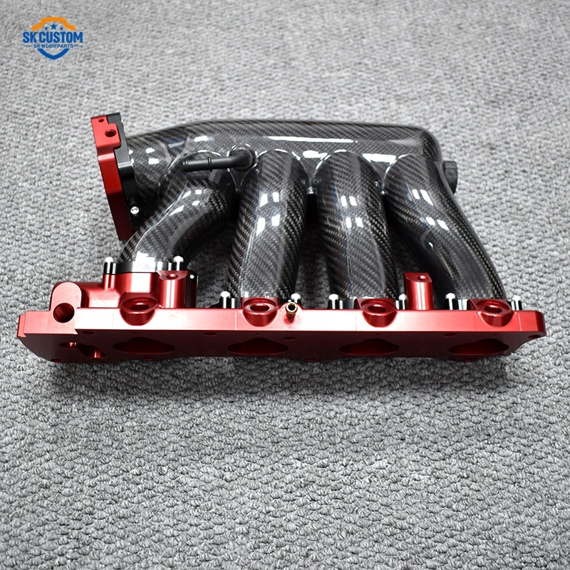 Carbon Fiber Intake Manifold for Honda K20 K24 Engine 70mm Throttle Body - view 4