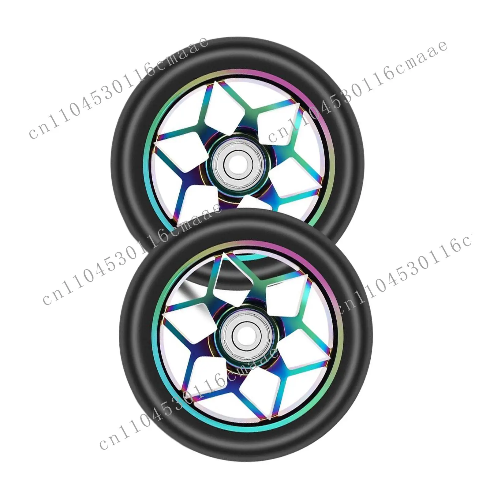 新しい-2-個-110mm-スクーター-ホイール-スタント交換用-abec-9-ベアリング付き