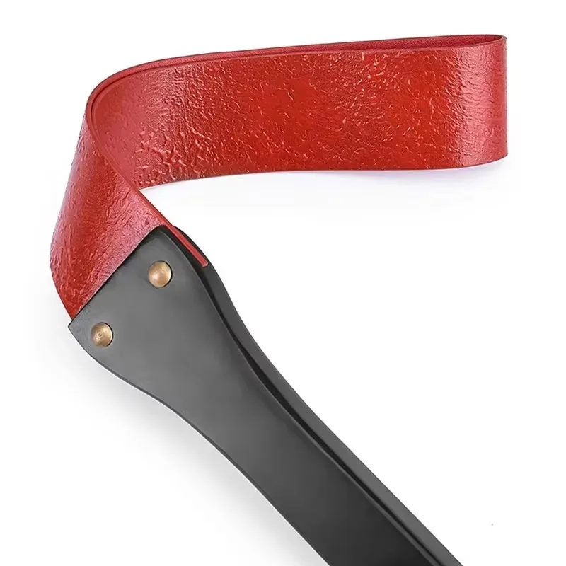 

Роскошный укороченный кнут для верховой езды, 48 см, конный спорт, ручная работа, древняя деревянная ручка, красная натуральная коровья кожа