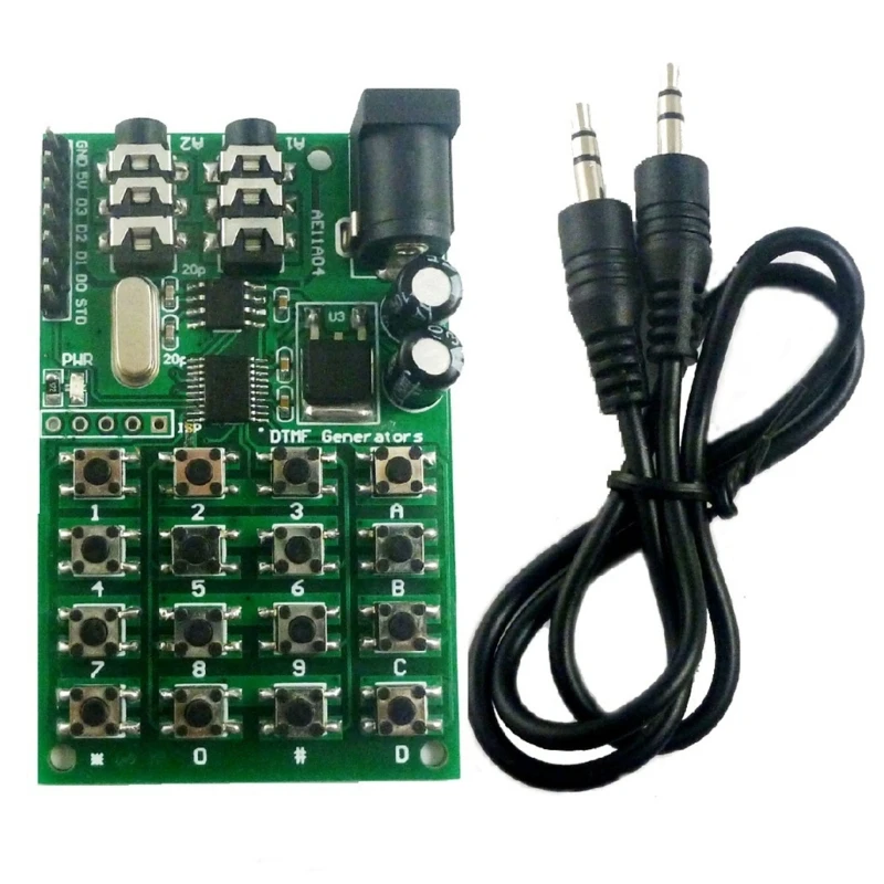 

AE11A04 Модуль голосового генератора DTMF Плата передатчика голосовых кодеров 5 ~ 24 В постоянного тока