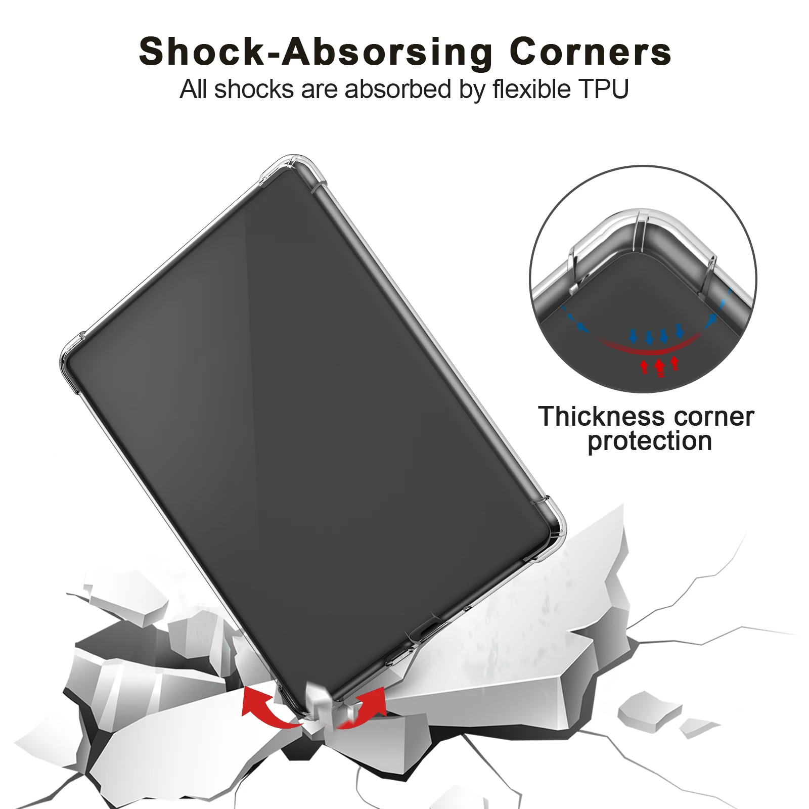 Soft TPU Case For Kindle Paperwhite 12th Gen 7 Back Shockproof Protective Shell Transparent Airbag For Kindle Signature 7-Inch