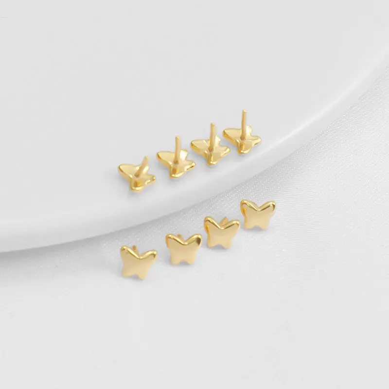 14K Gold Plated Heart Screw Eye Pin Plug Head Resin Charm DIY Jewelry Findings