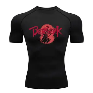 Berserk Anime Kompression Herren t -Shirt Rashgard Short Snot Tops zweite Haut Bodybuilding t -Shirt trocken eng eng eng Hauptverkäufe Racata zweite weibliche Haut - №6