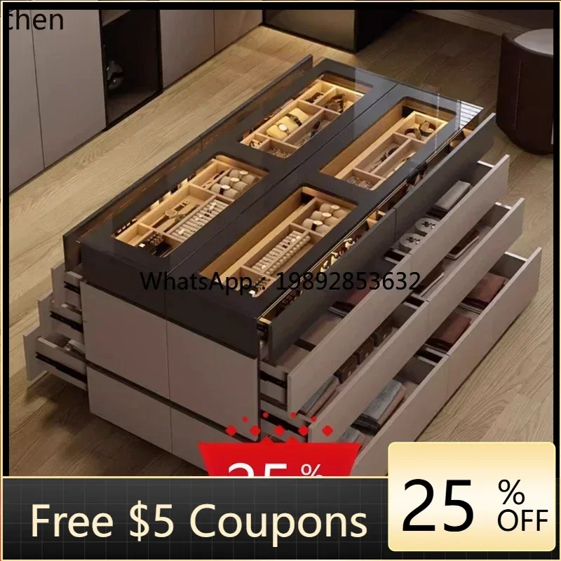 

U8 Minimalist Jewelry Storage Cabinet Large Capacity Drawer Chest Wardrobe Island Cabinet