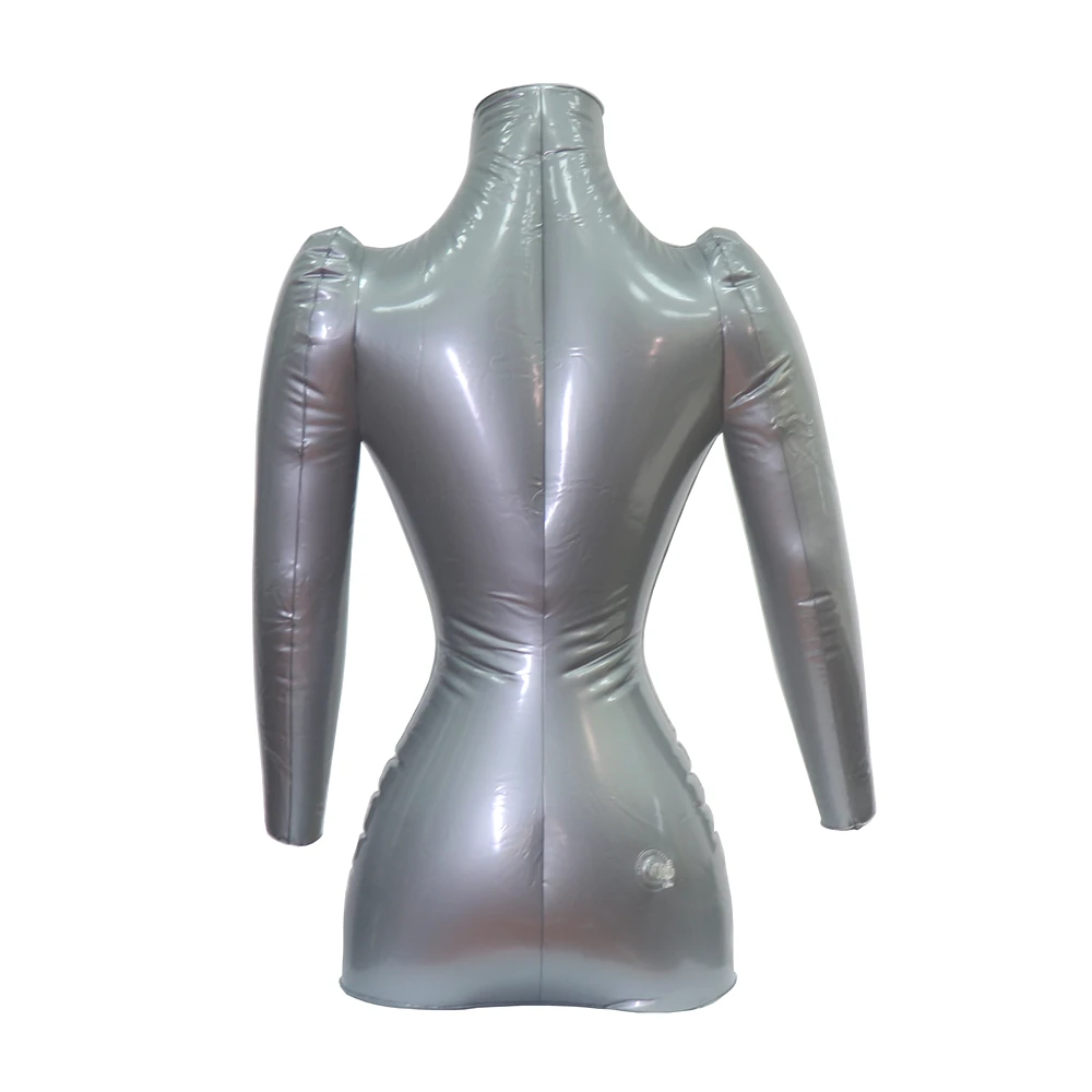 PVC Ladies Half Body Arm Inflatable Mannequin Shirt T Shirt Top Display Torso Model Woman Half Body Inflatable Mannequin - Image 6