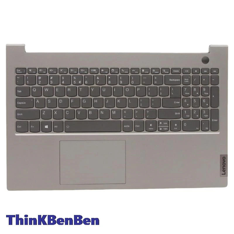 US English Mineral Gray Keyboard Upper Case Palmrest Shell Cover For Lenovo ThinkBook 15 G2 ARE ITL 5CB1B34844