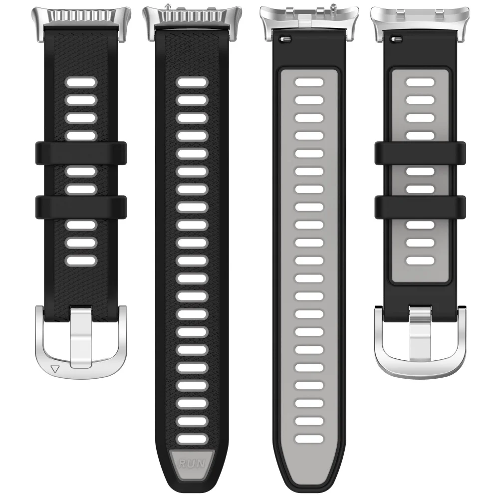 Pulseira de silicone de cores duplas para huawei watch d2, pulseira respirável, substituição esportiva (sem aviso de airbag)