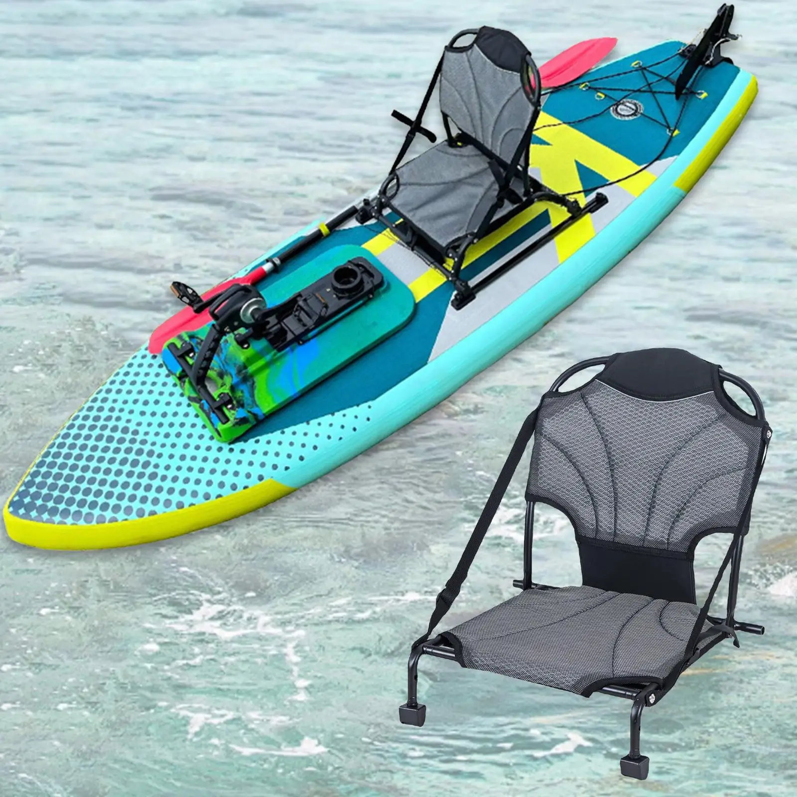 

Folding Kayak Seat Fishing Seat Supplies Replacement Portable Versatile for Boating Inflatable Kayak Board