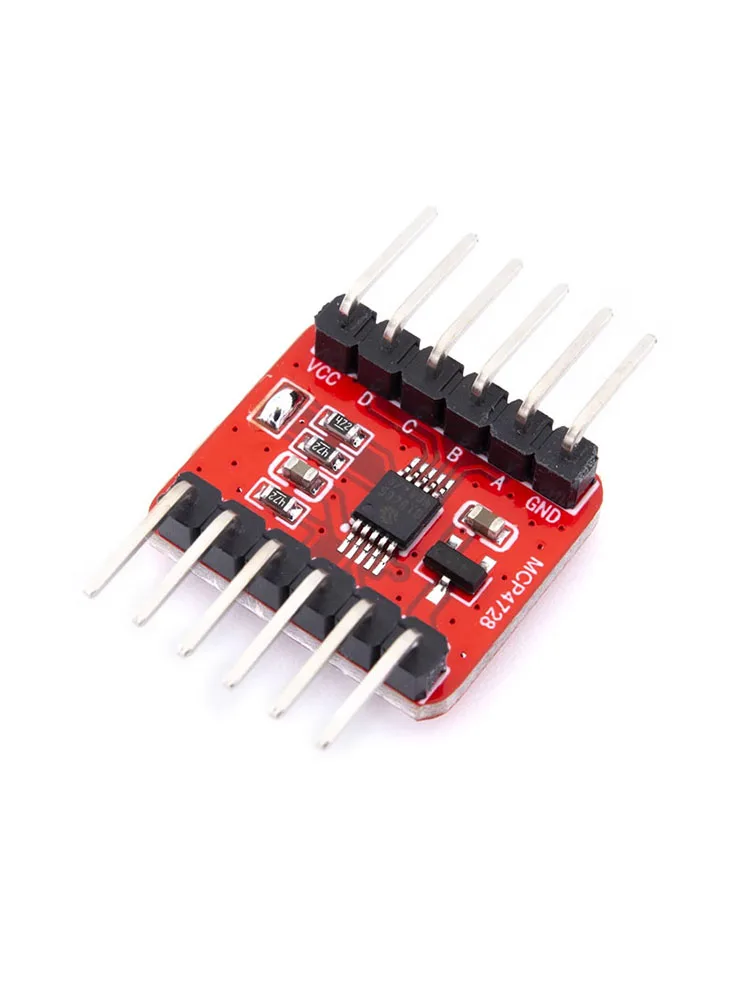 Moduł DAC 12-bitowy MCP4728, 4-kanałowy interfejs I2C, programowalna referencja napięcia z pamięcią EEPROM do projektów elektronicznych. — zdjęcie produktu 6
