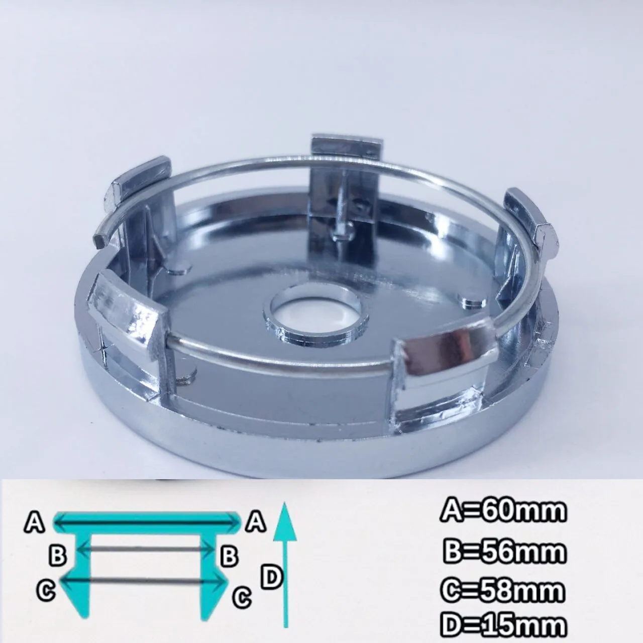 4 قطعة 56/60 مللي متر سيارة عجلة غطاء مركزي محور قبعات شارة ملحقات لهوندا موجين إلهام VTEC DOHC Modulo Vezel CITY CIVIC RR صالح #4