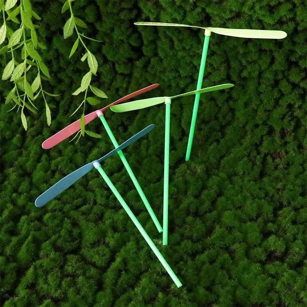 Brinquedos resistentes brinquedos para crianças tradicionais mini copt helicóptero conjunto de jogos ao ar livre libélula hélice plástico libélula