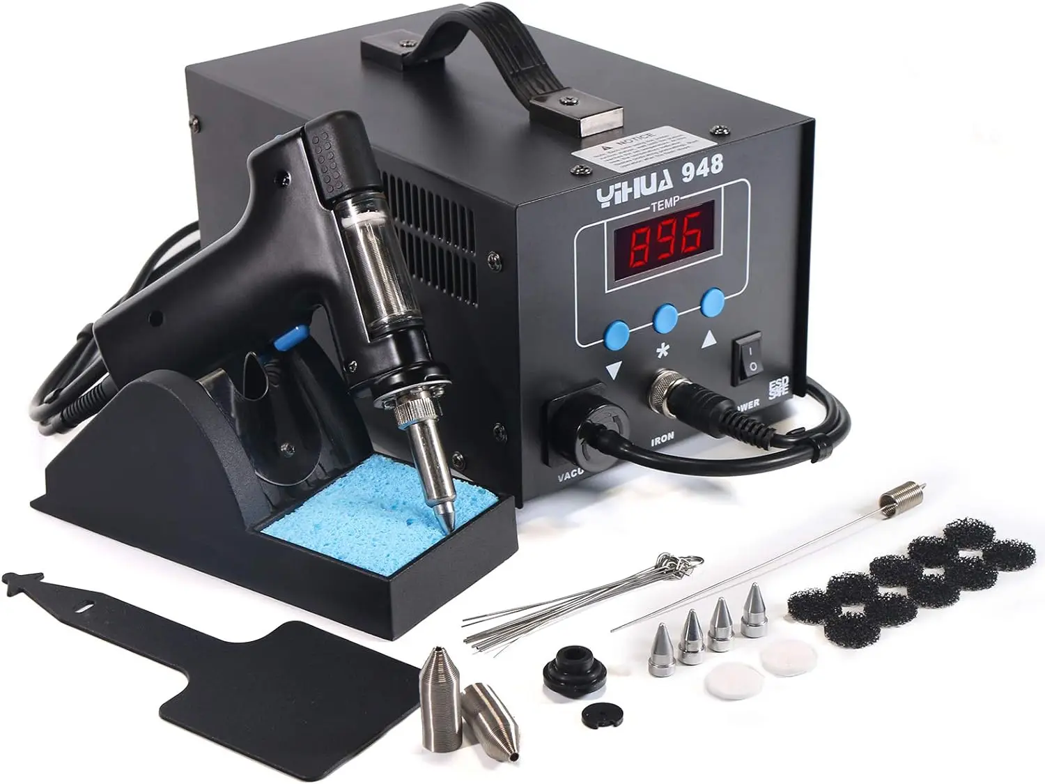 948 Standard Desoldering Station 80W with Auto Shutoff Variable Precise Temperature 716°F ~ 896°F ºC/°F display Sleep