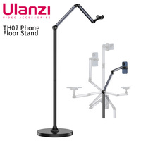 Ulanzi TH07 Professional Mobile Phone Floor Stand Adjustable Angle Live Broadcast Tripod Bracket  for iPhone 15 14 Selfie Holder