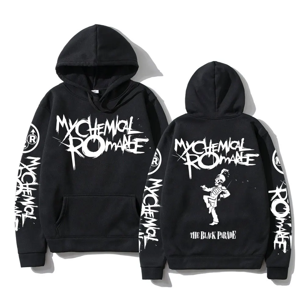 My Chemical Romance Double Sided Graphic Hoodies Streetwear Black Parade Punk Emo Rock Hoodie Men\'s Hot Hooded Sweatshirt Tops