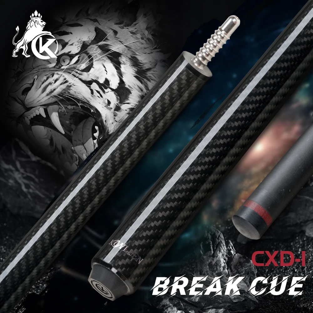 

KONLLEN Carbon Fiber Break Cue Break Billiard Cue 12.9mm Professional Break Stick