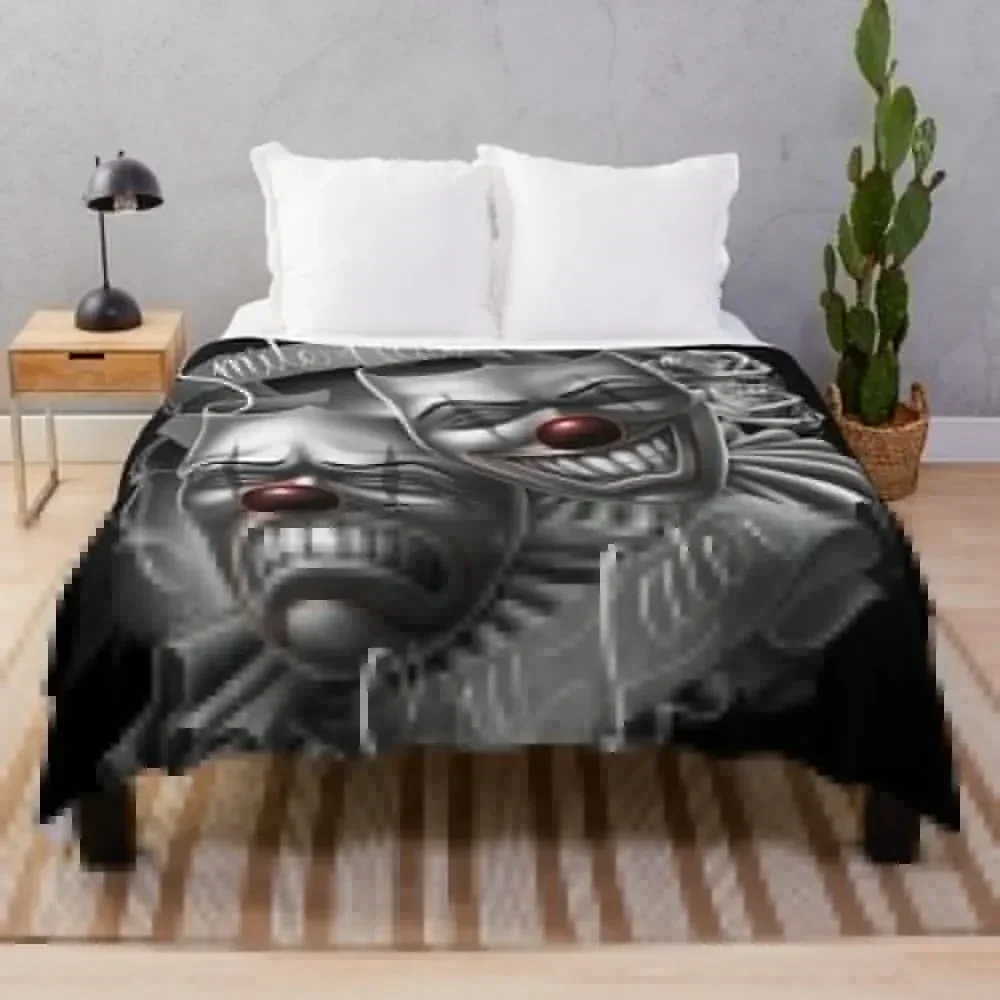 

Smile now cry later clown faces Throw Blanket Long Lasting Soft Plush Blanket for Daily Use