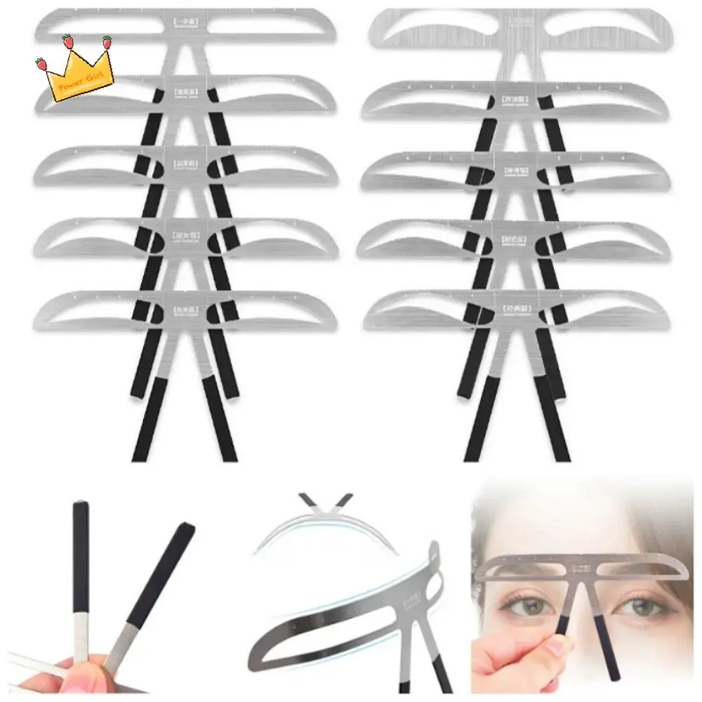 3D Eyebrow Tattoo Ruler 10 Styles Reusable Eyebrow Measuring Tool Accurate Balance Shaper Brow Drawing Guide Template