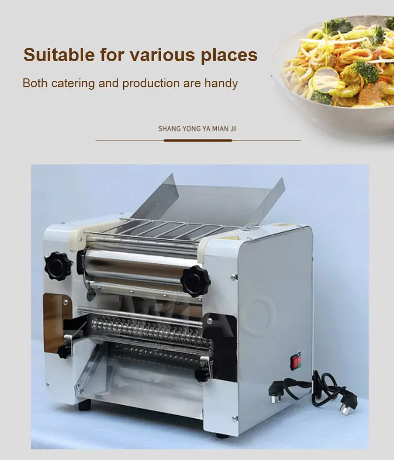 Professional Noodle Pasta Cutting Machine Electric Dumpling Wonton Maker Table Top Dough Sheeter