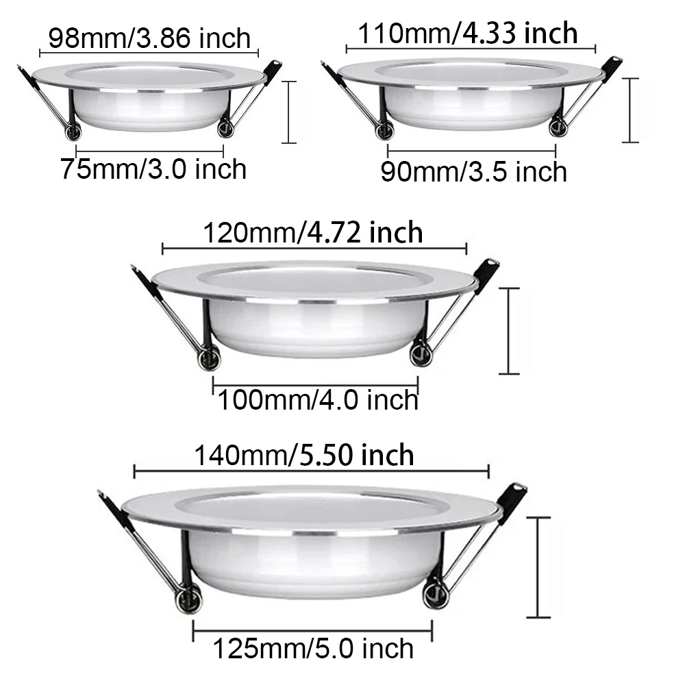 Recessed LED Downlight 5W 9W 12W 15W 18W 220V 230V 240V Round LED Ceiling Light Slim LED Panel Light Driverless Light