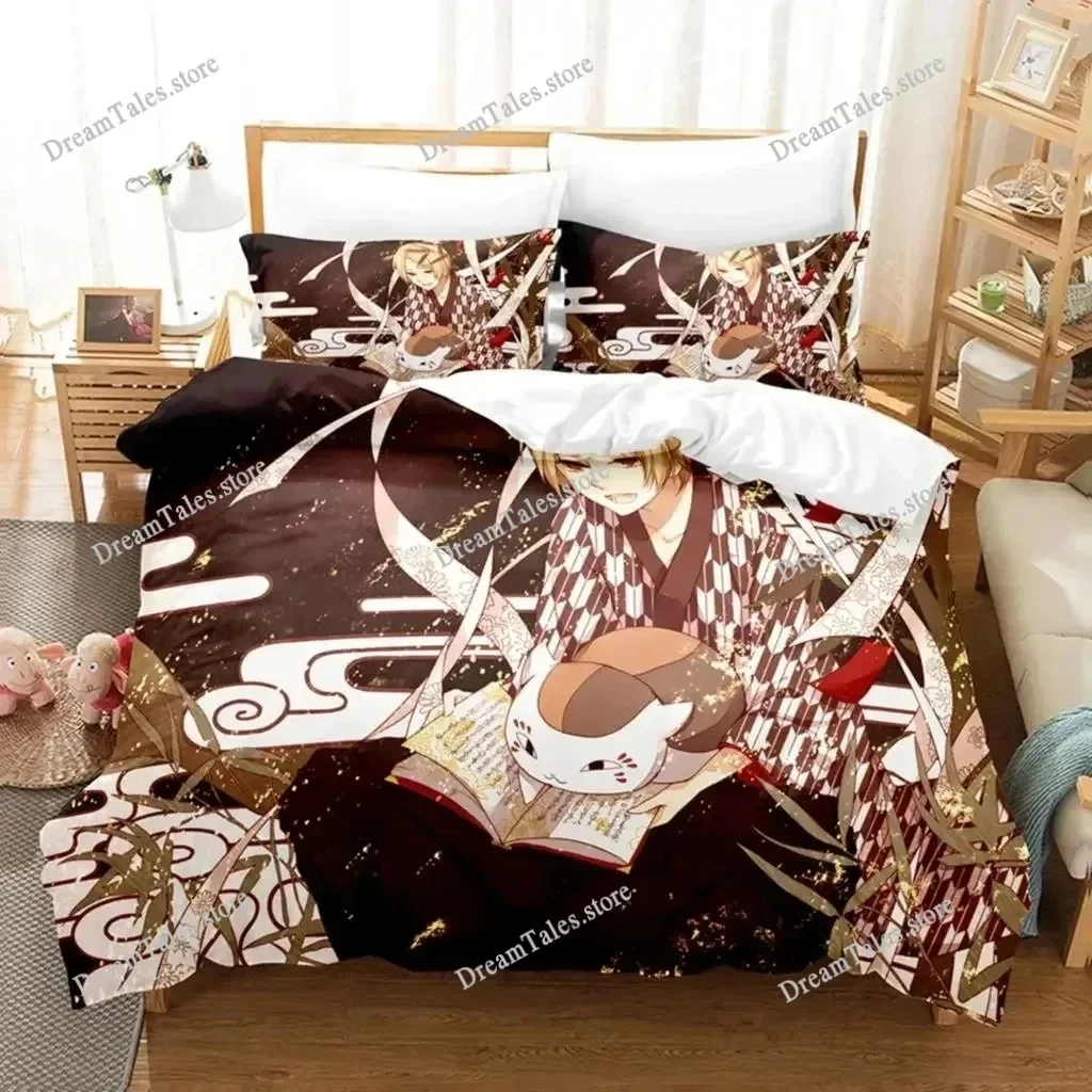 

Anime Natsume Book Of Friends Nyanko Bedding Set,Girls Boys Adult Single Twin Queen Size,Duvet Cover Pillowcase Bedding