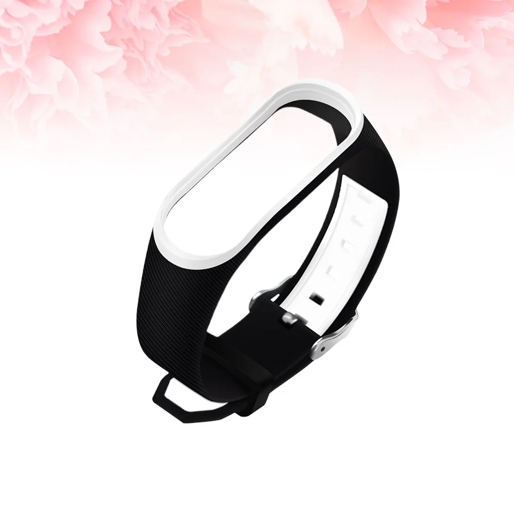 

Silicone Wristband Stylish Watch Band Elevate Style Strap Adjustable Design Match Costumes 3 4 Black Silicone Wristband