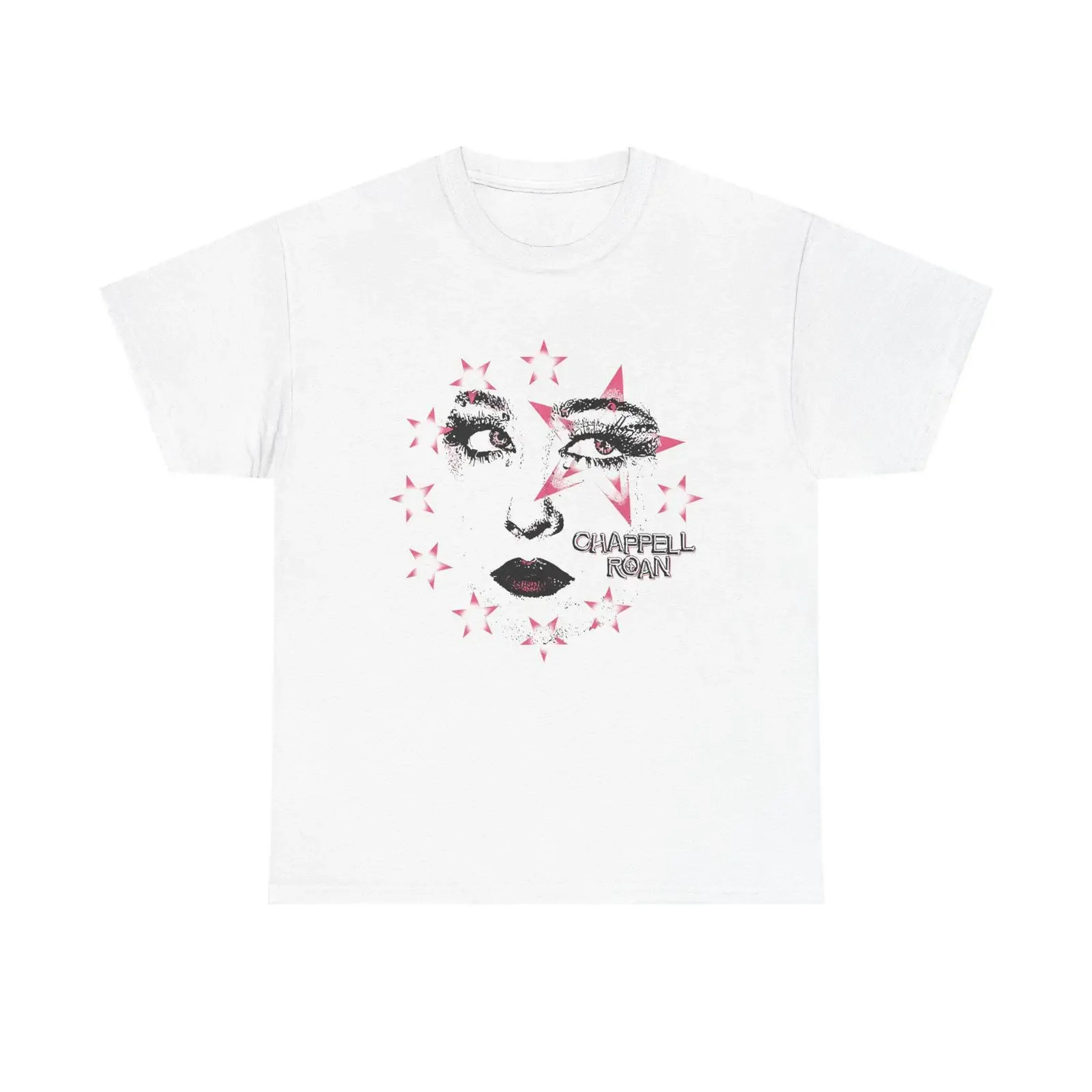 Chappell Roan Starry Faced Portrait T Shirt vintage Washed Stylish graphic streetwear Stretched fashion Casual Breathable