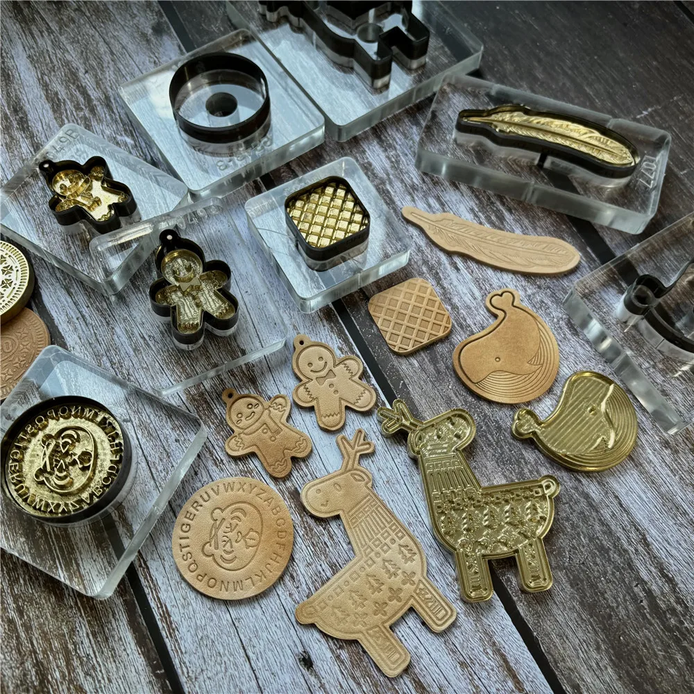 Leather Brass Stamp Mold Cutting Die Set Custom Logo Stamping Tool Cutter Keychain DIY Craft Knife Pressing Hot Stamps Carving