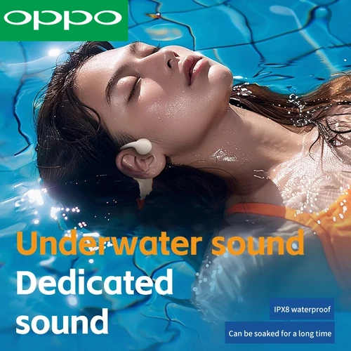 Imagen 2 del producto OPPO-auriculares de conducción ósea, inalámbricos, para natación, IPX8, Bluetooth 5,3, con micrófono, resistente al agua, para ejercicio y Fitness